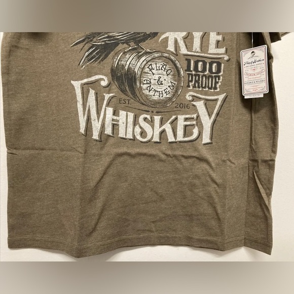 Flag & Anthem Mens T-Shirt Medium Light Brown Graphic Tee Adult Short Sleeve NWT - Picture 5 of 10